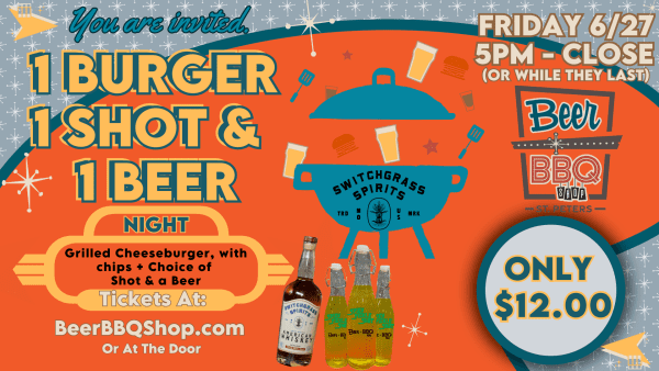 1 Burger 1 Shot & 1 Beer - Single Ticket Night 2